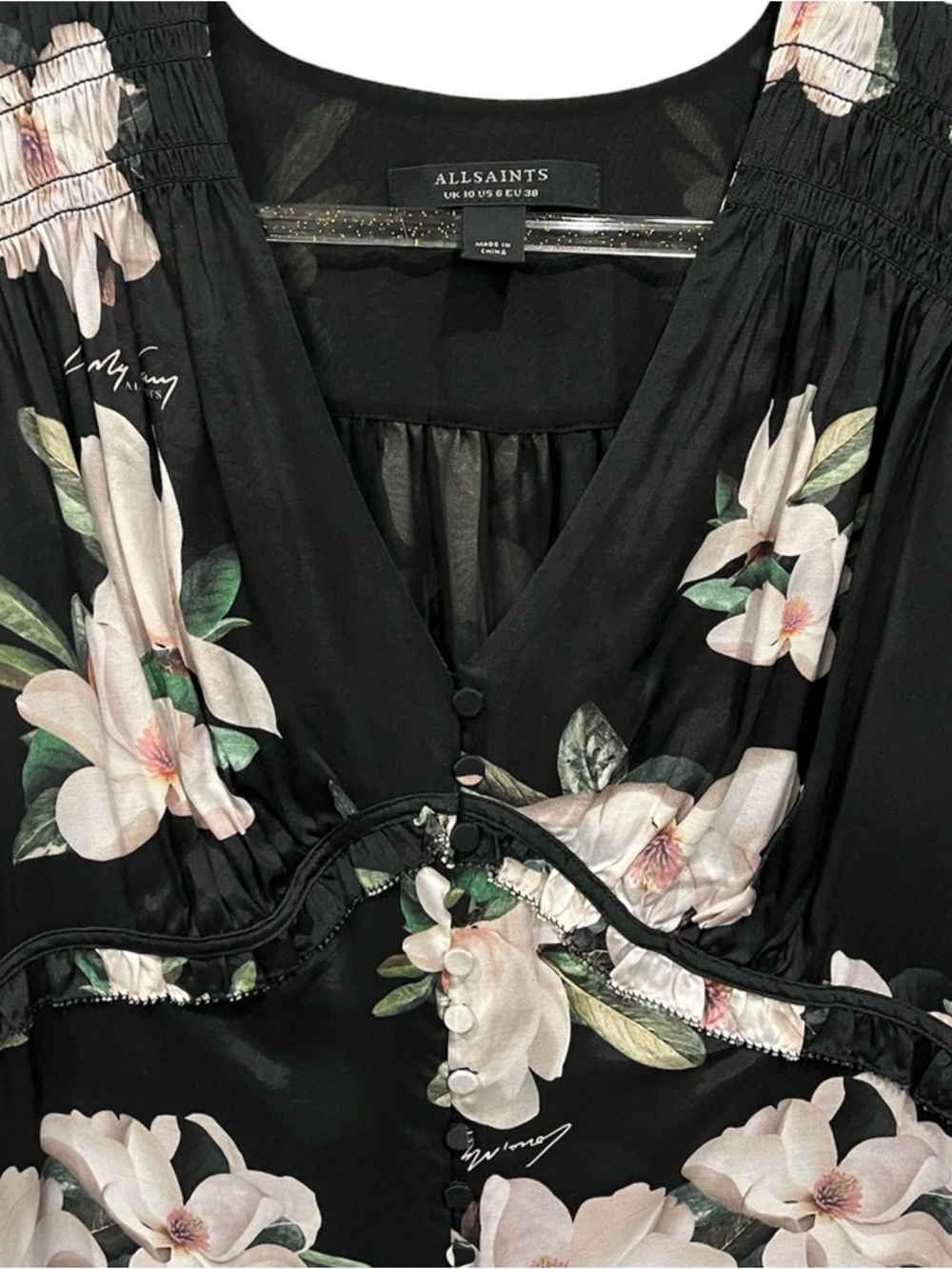 ALL SAINTS DEMI ALESSANDRA MINI FLORAL PRINT DRESS - Picture 9 of 10